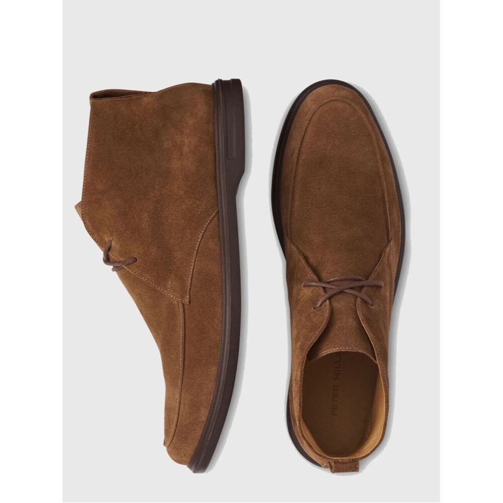 Peter Millar Boots Men’s Crown Crafted Excursionist Lace Up Derby Brown 10.5